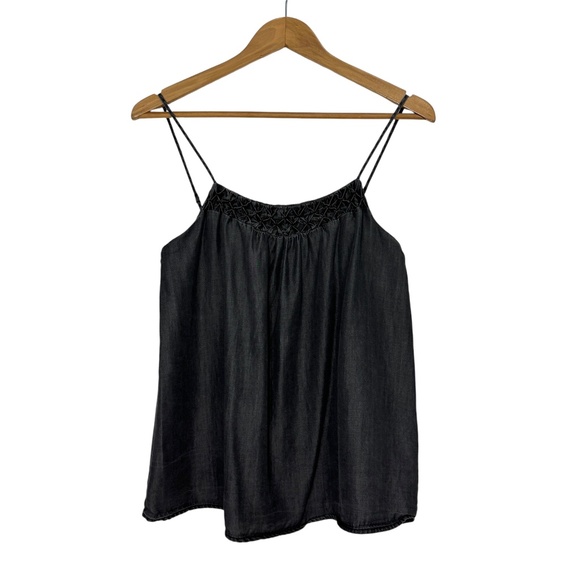 1250 Degrees Celsius Women’s Size Small Gray Tencel Chambray Spaghetti Strap Top - Picture 1 of 5